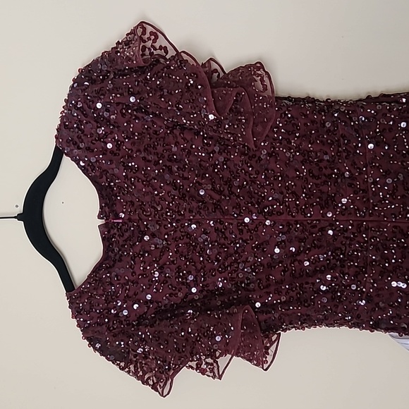 Women Mac Duggal Embellished Sheath Dress Size 2 - Picture 6 of 11